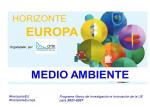 Sesión informativa agrupación estratégica Medio Ambiente - Horizonte Europa 2021-2022