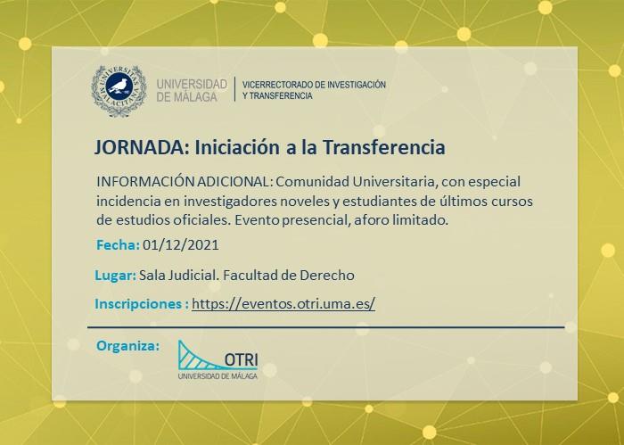 Jornada Iniciación a la Transferencia (presencial)