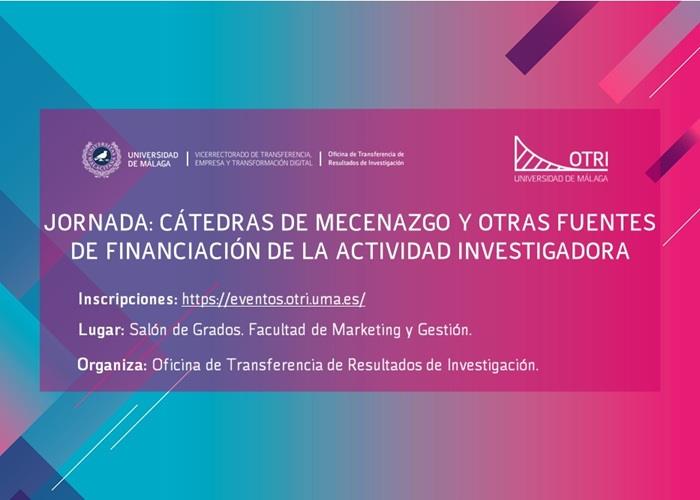 Jornada: Cátedras de mecenazgo y otras fuentes de financiación de la actividad investigadora